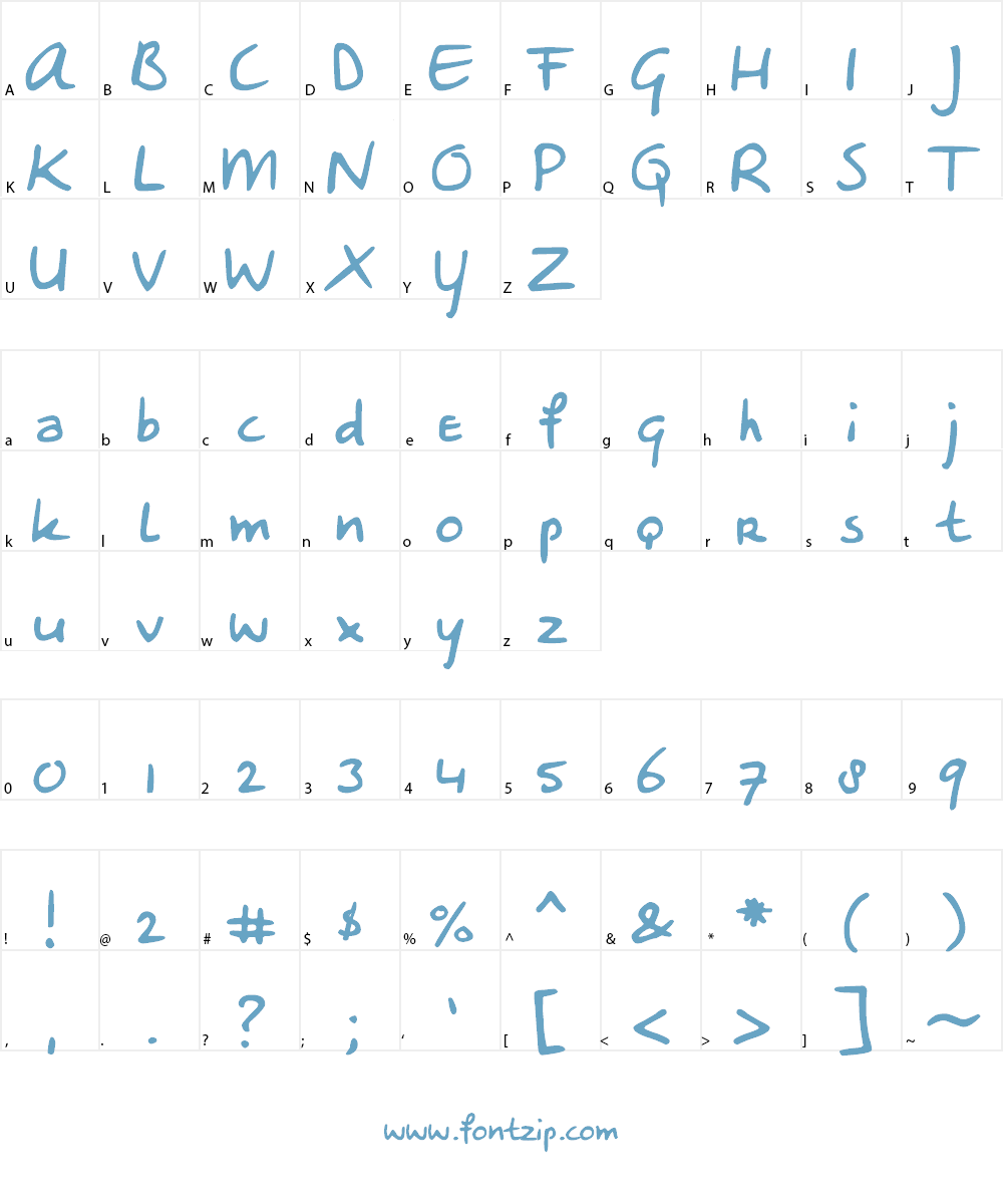 DJB Sheldon's Girlfriend Font Character